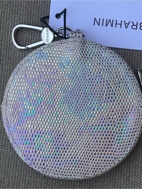 NWT Brahmin BEIGE LUXE LEISURE Circle Coin Wallet
